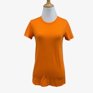 Wilfred T Shirt Women XS Extra Small Orange Pima Cotton Blend Essay Short Sleeve